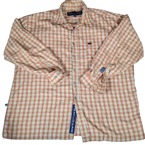 Vintage Phat Farm Shirt Mens XL Button Up Plaid Long Sleeve Checkered Streetwear - Picture 1 of 14